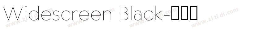 Widescreen Black字体转换